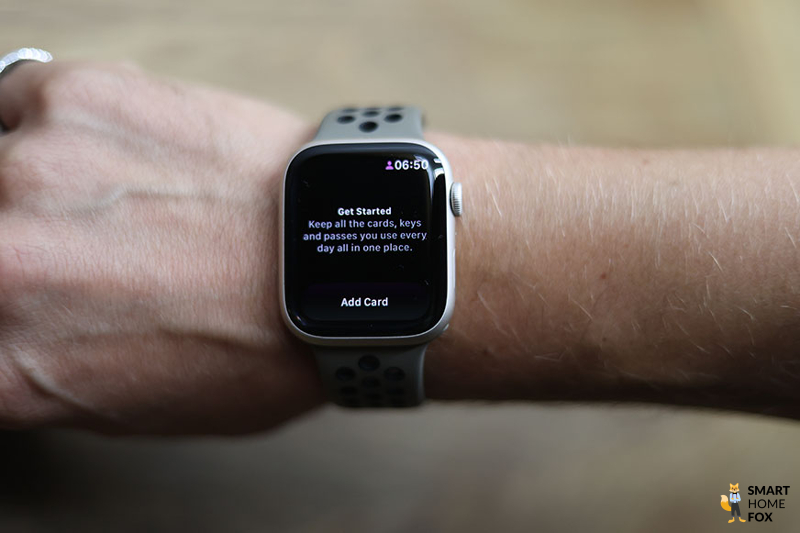 Man sieht Apple Pay auf der Apple Watch 8.